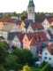 Pfiffige Gewerbeinheit im mittelalterlichen Vötschenturm von Bad Waldsee - Blick auf Bad Waldsee