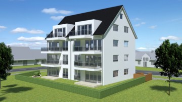 Neu­bau­vor­ha­ben in Ravens­burg-Weis­senau. Schi­cke 3,5 Zi. Woh­nung mit Südbalkon, 88214 Ravensburg / Weißenau, Etagenwohnung